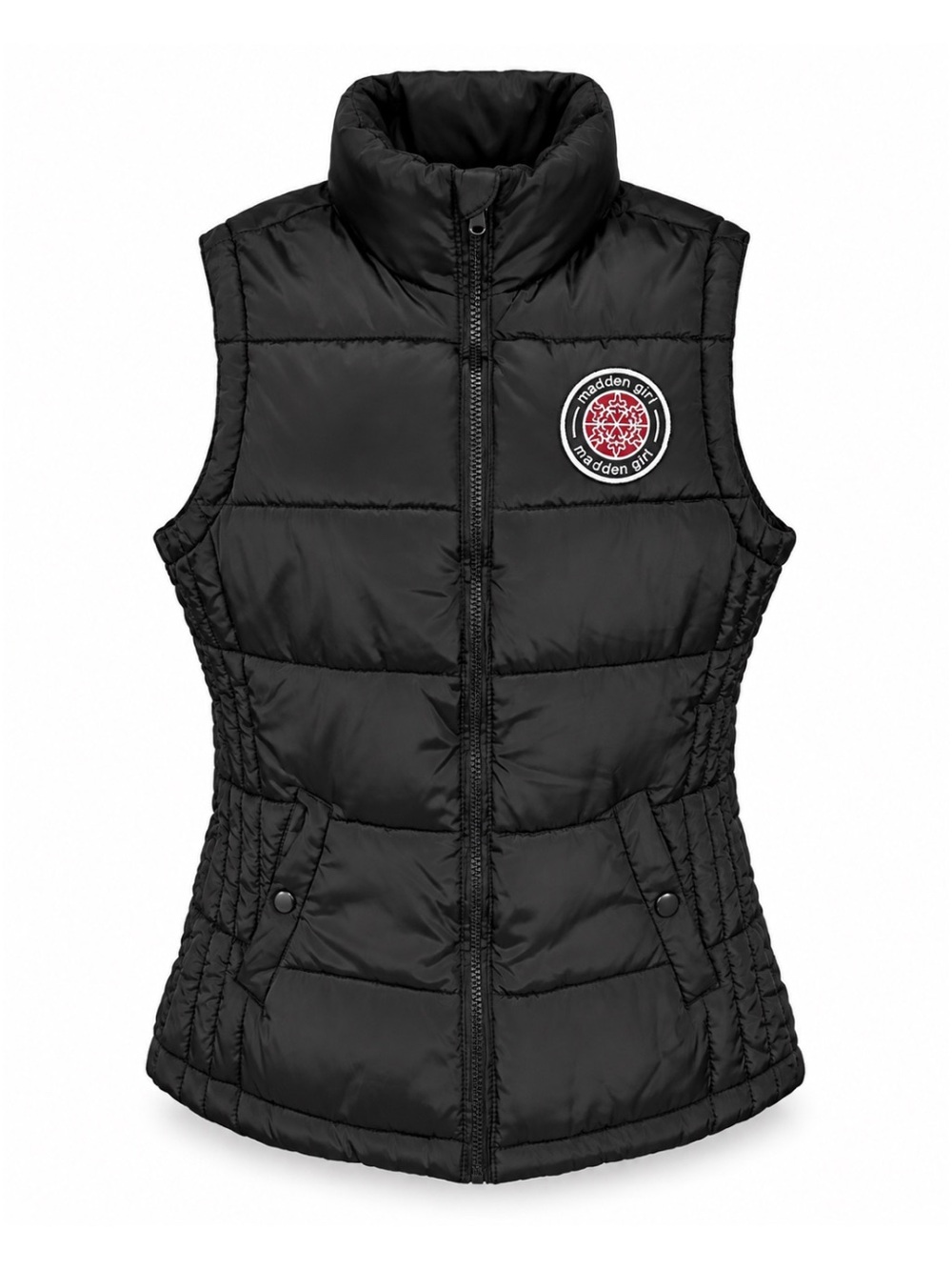 Madden Girl Black Quilted Puffer Vest Womens Juniors Size S